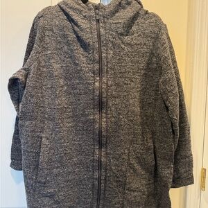 Eileen Fisher Gray Hooded Jacket